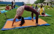 NEFOMA team cheerfully celebrates International Yoga Day with social distancing..
