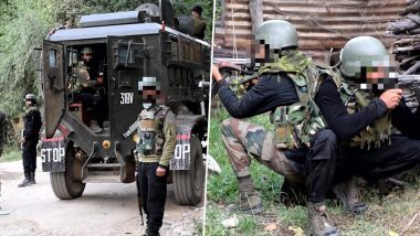 Encounter between terrorists and security forces continues in Kulgam in Jammu and Kashmir