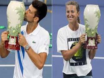 Djokovic, Azarenka become champions of Western and Southern Open