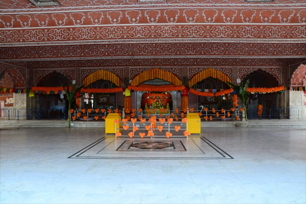 The famous Srigovind Dev Ji Temple of Jaipur is deserted in the Coronacal ...