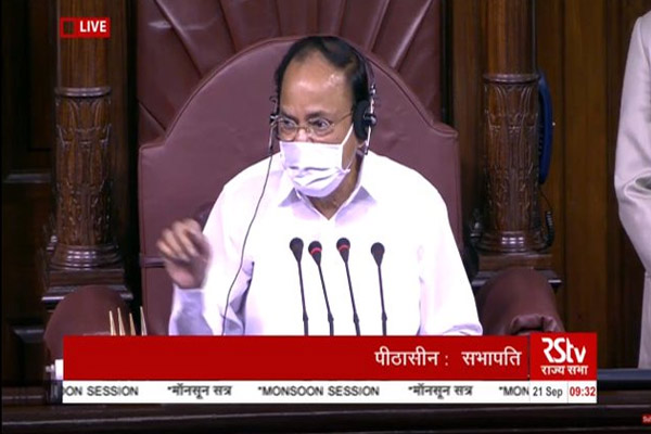8 MPs creating ruckus in Rajya Sabha suspended for a week