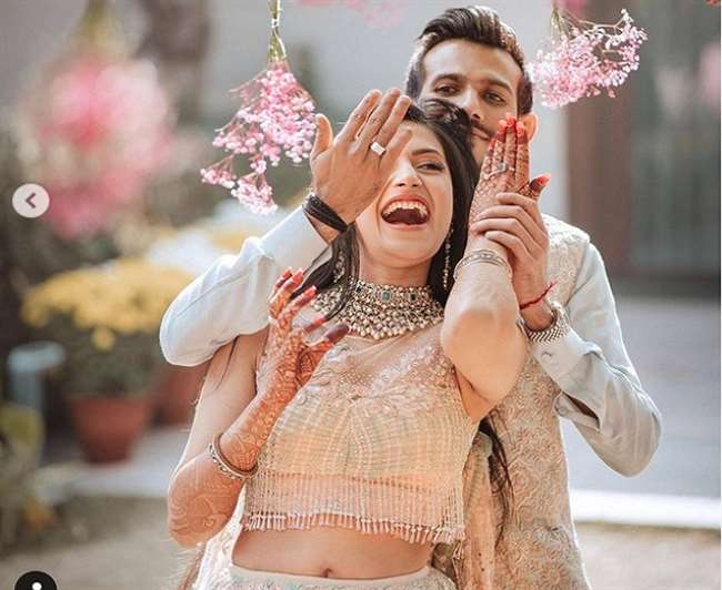Dhanashree Verma shares engagement photos with Yuzvendra Chahal after marriage