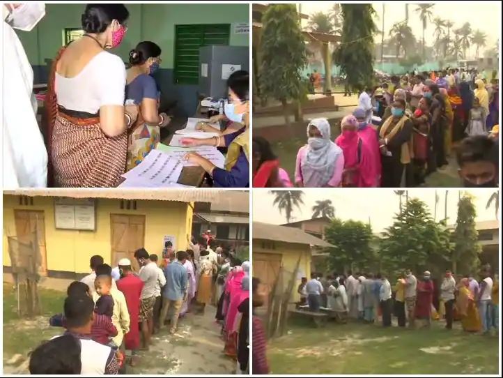 24.61 percent polling till 11 am, violent clashes in many areas