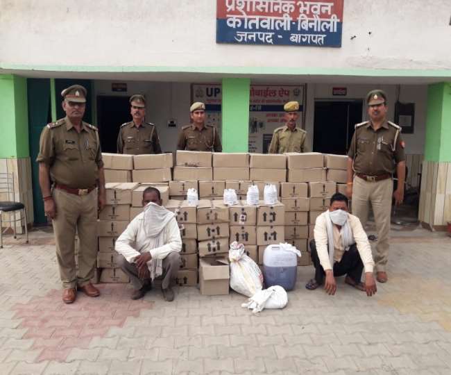 Two smugglers arrested with 108 cases of illegal liquor in Baghpat, Panchayat election enthusiasts intensify
