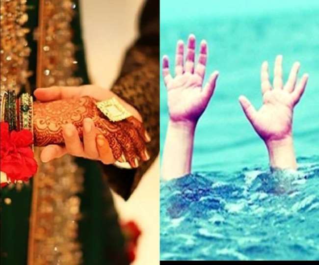 Hivoltage drama on the third day of marriage at home, angry young man jumped into Gomti