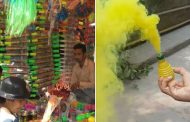 This time on Holi in Lucknow, the mat with the indigent and the fire of smoke gun sparkles like Diwali.