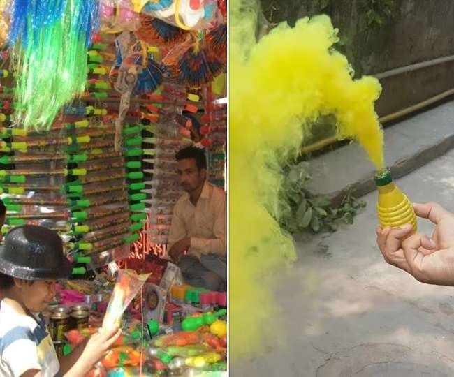 This time on Holi in Lucknow, the mat with the indigent and the fire of smoke gun sparkles like Diwali.