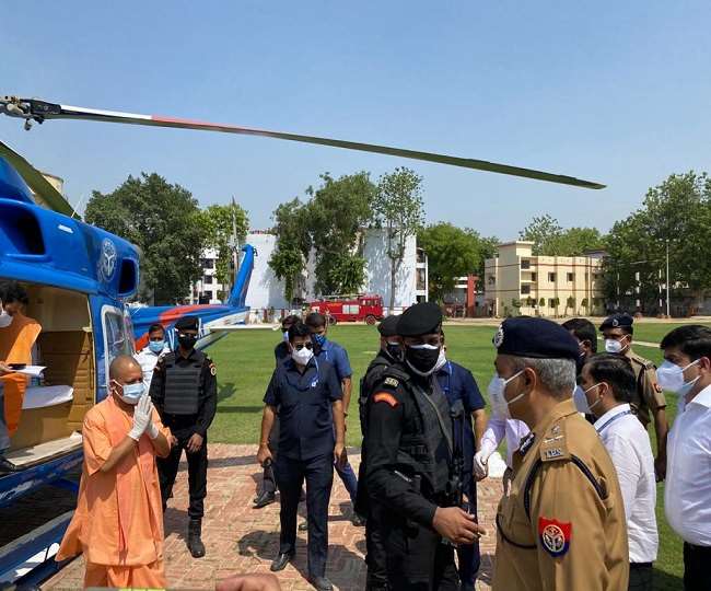 Police line reaches CM Yogi to inspect arrangements for rescue from Corona To tie.