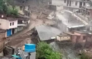 Cloud burst in Devprayag damages buildings, power lines