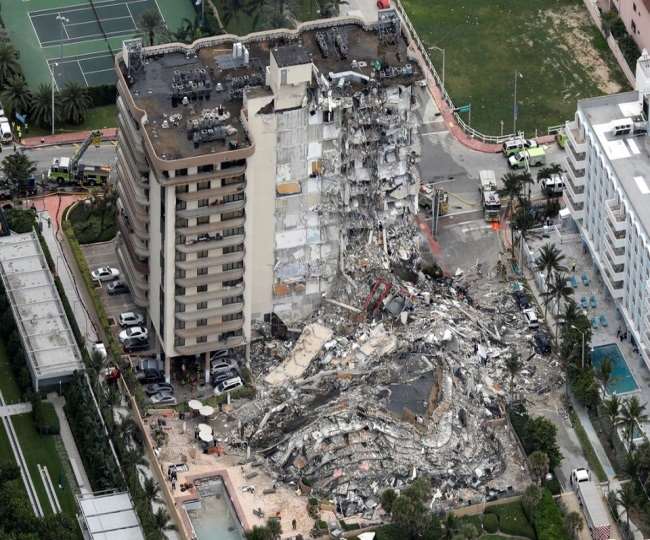 12-storey building collapsed in Florida, USA, screams of people buried under rubble