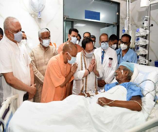 Former UP CM Kalyan Singh's health improves, JP Nadda arrives at the hospital