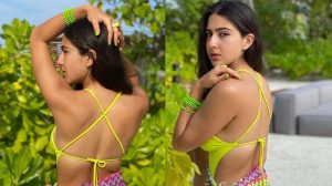 Sara Ali Khan stunned in a neon color bikini
