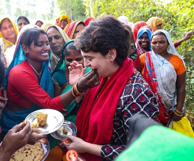 Priyanka's indigenous style, bread, jaggery and salad eaten by farmers in the field