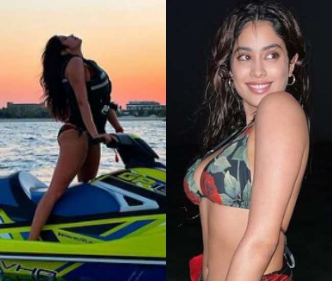 Sridevi's daughter Janhvi Kapoor added a touch of hotness in a floral bikini, fans became clean bold after seeing the pictures
