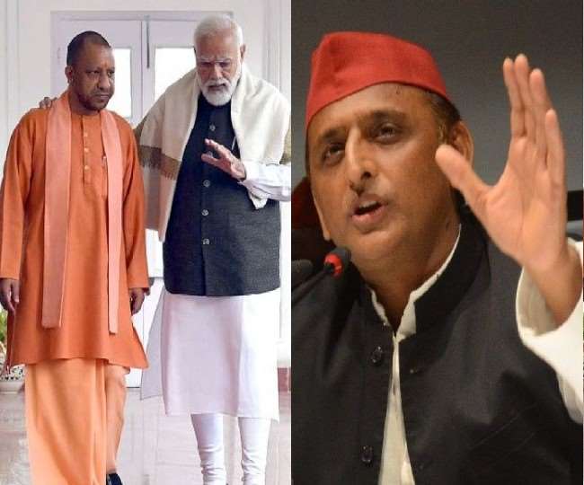 'Sometimes you have to do this in politics', Akhilesh Yadav takes a jibe at the picture of PM Modi on CM Yogi's shoulder
