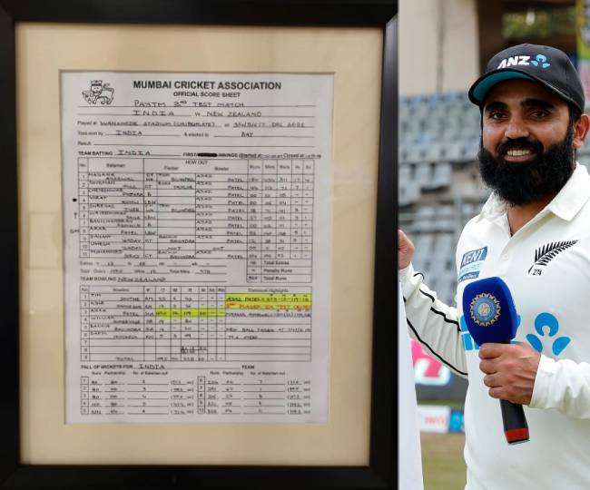 MCA and Indian players gave this special gift to Ejaz Patel, who took Perfect 10