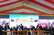 Gadkari-Rajnath and CM Yogi laid the foundation stone of Lucknow-Kanpur Expressway, announced 7 express highways for UP