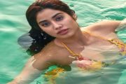 Janhvi Kapoor entered the pool wearing a Yellow Bikini, gave a deadly pose... robbed the hearts of the fans