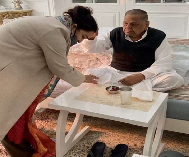 Aparna Yadav reached Lucknow after joining BJP, took blessings from Mulayam Singh Yadav