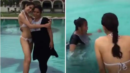 Sara Ali Khan pushed the spot girl in the swimming pool, people started class