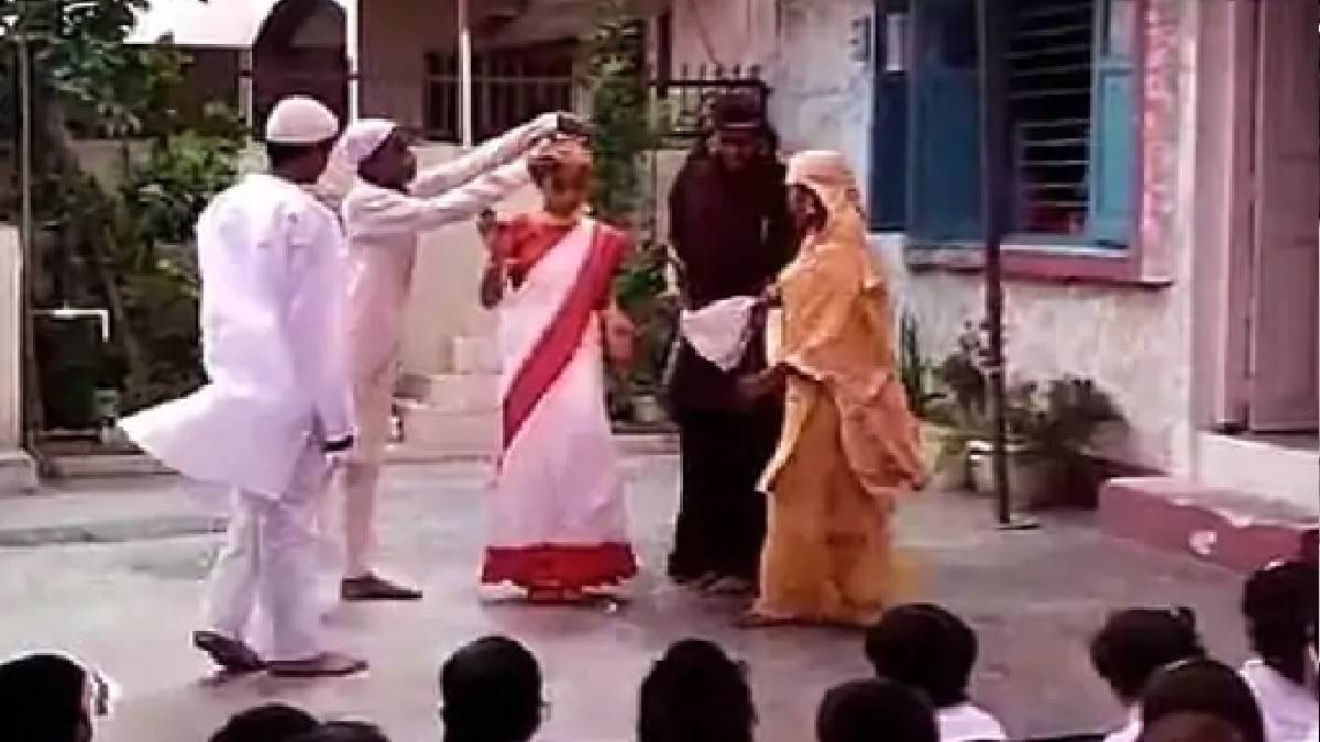 Controversial video of drama staged in school goes viral, police said - it is fake, action will be taken against the accused