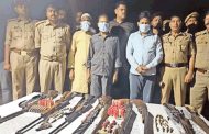 A cache of weapons recovered from the in-laws of the shooter poet of Mafia Atiq, five relatives arrested