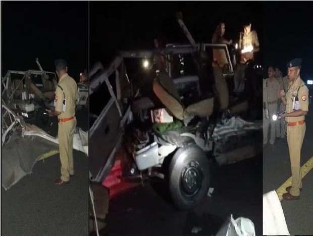 Horrific road accident on Purvanchal Expressway, collision between tractor trolley and Bolero, 5 killed