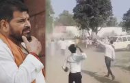 Brij Bhushan Sharan Singh's stage was beaten up, supporters of two village heads created ruckus, pelted stones at BJP MP's convoy