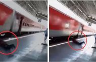 The video of a young man who fell from a train running at a speed of 110 went viral, you will get goosebumps