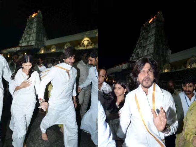 Shah Rukh Khan bowed his head at Venkateswara Temple, daughter Suhana and Nayantara also visited
