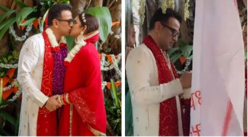 58 year old actor becomes groom, gets married again with wife, 16 year old son enjoys parents' wedding