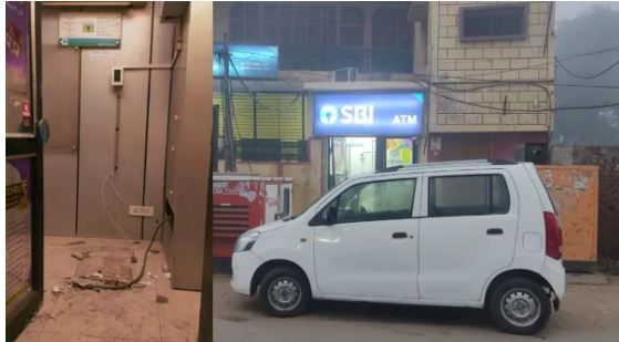 Agra: Thieves took away SBI ATM filled with Rs 30 lakh, police engaged in investigation.