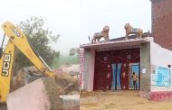 Kannauj: Bulldozer ran on the house of history-sheeter Munna Yadav who opened fire on the police team, the constable lost his life.