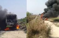 Horrific accident in Ghazipur, high tension wire fell on a bus full of wedding procession, 10 people burnt to death