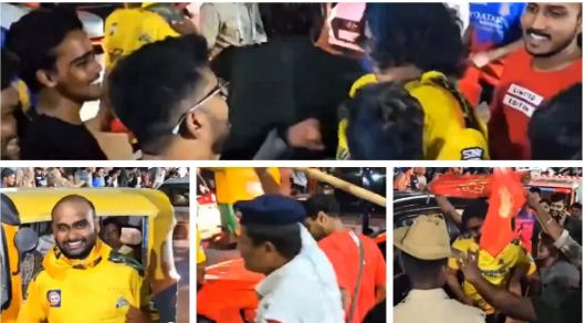 After the victory, RCB forgot their decorum... pushed, pulled clothes, then police batoned them.