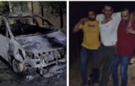 UP: Police got into a fight between a constable and his brother, both of them got united as soon as they saw each other, opened fire and burnt the car