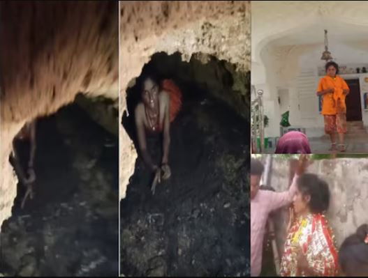 Brown eyes, flickering tongue… a woman came out of the cave like a snake