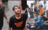 Water was thrown, the bike fell down, then a woman was misbehaved with… uproar on the streets of Lucknow amidst the rain