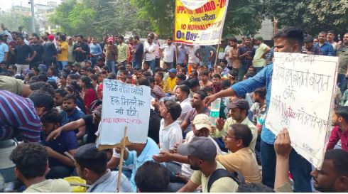 Students' protest continues for the third day in Prayagraj, large number of security forces present, preparations for big action